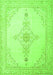 Serging Thickness of Machine Washable Persian Green Traditional Area Rugs, wshtr1487grn