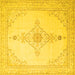 Square Persian Yellow Traditional Rug, tr1487yw