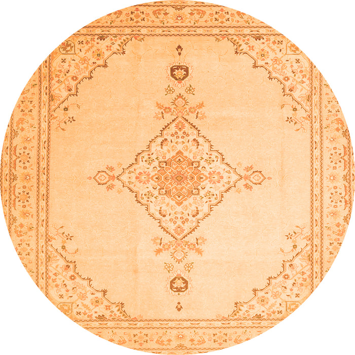 Machine Washable Persian Orange Traditional Area Rugs, wshtr1487org