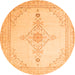 Square Persian Orange Traditional Rug, tr1487org