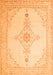 Serging Thickness of Machine Washable Persian Orange Traditional Area Rugs, wshtr1487org