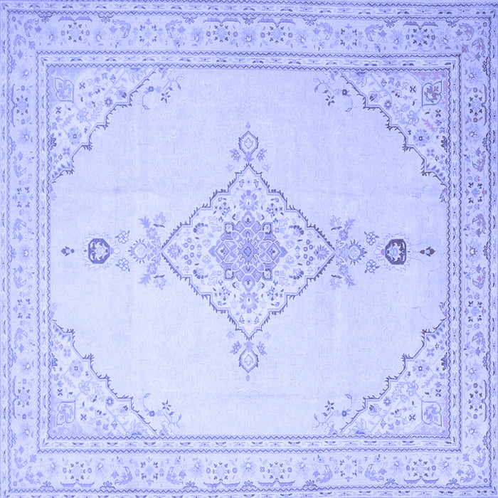Square Persian Blue Traditional Rug, tr1487blu