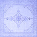 Square Persian Blue Traditional Rug, tr1487blu