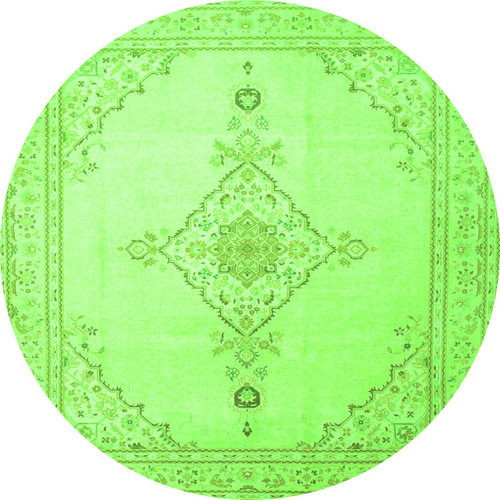 Machine Washable Persian Green Traditional Area Rugs, wshtr1487grn