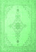 Machine Washable Persian Emerald Green Traditional Area Rugs, wshtr1487emgrn