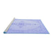 Sideview of Machine Washable Persian Blue Traditional Rug, wshtr1487blu