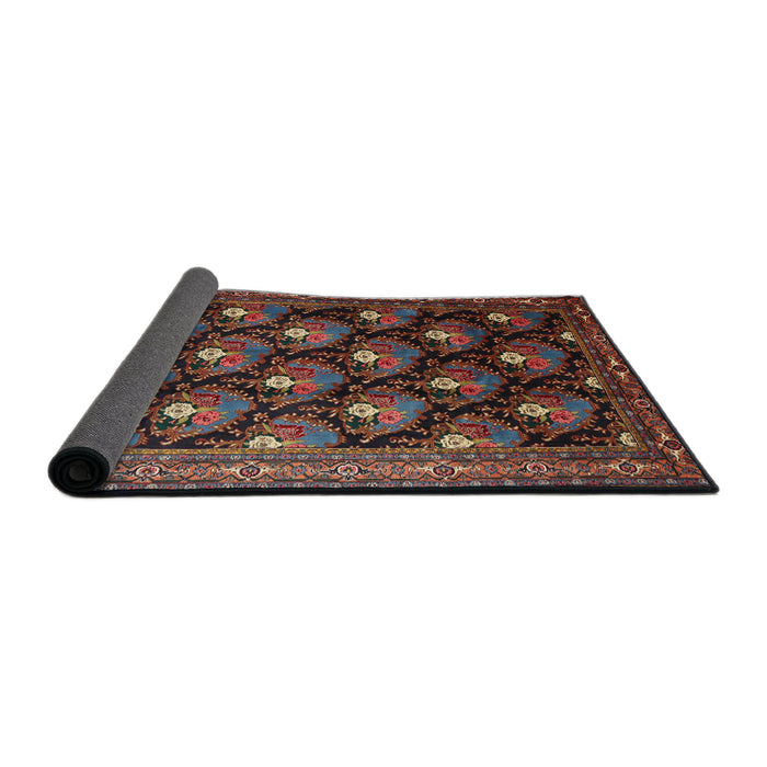 Sideview of Traditional Dark Almond Brown Persian Rug, tr1488