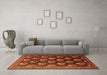 Machine Washable Persian Orange Traditional Area Rugs in a Living Room, wshtr1488org