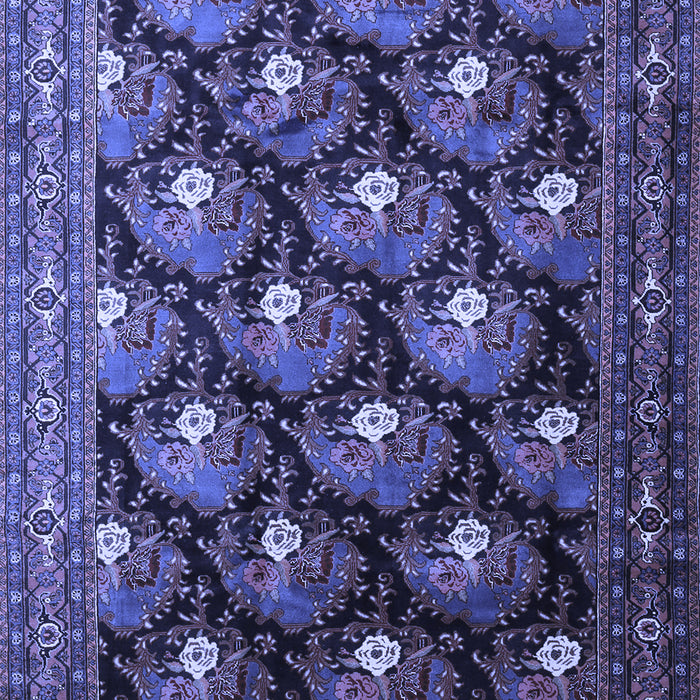 Machine Washable Persian Blue Traditional Rug, wshtr1488blu