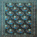 Square Machine Washable Persian Light Blue Traditional Rug, wshtr1488lblu