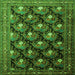 Serging Thickness of Persian Green Traditional Rug, tr1488grn