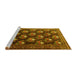 Sideview of Machine Washable Persian Yellow Traditional Rug, wshtr1488yw