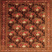 Serging Thickness of Persian Orange Traditional Rug, tr1488org