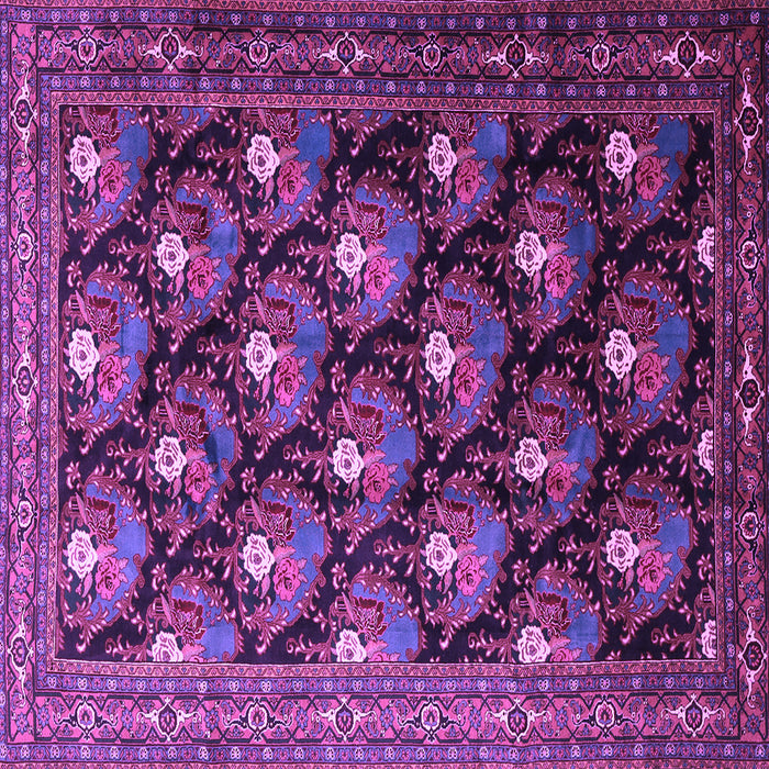 Square Persian Purple Traditional Rug, tr1488pur