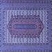 Square Persian Blue Traditional Rug, tr1489blu