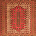 Serging Thickness of Persian Orange Traditional Rug, tr1489org