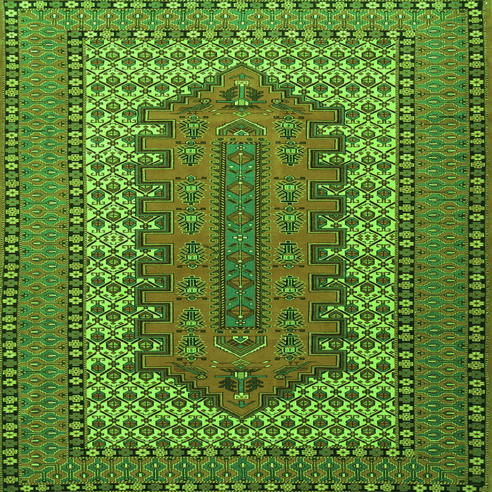 Serging Thickness of Persian Green Traditional Rug, tr1489grn