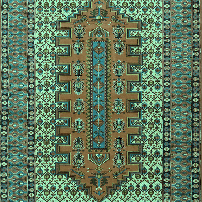 Machine Washable Persian Turquoise Traditional Area Rugs, wshtr1489turq
