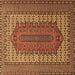 Square Persian Brown Traditional Rug, tr1489brn