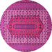 Round Persian Pink Traditional Rug, tr1489pnk