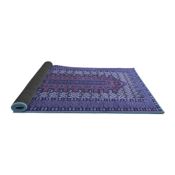 Sideview of Persian Blue Traditional Rug, tr1489blu