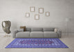 Machine Washable Persian Blue Traditional Rug in a Living Room, wshtr1489blu