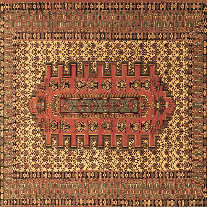 Square Machine Washable Persian Brown Traditional Rug, wshtr1489brn