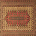 Square Machine Washable Persian Brown Traditional Rug, wshtr1489brn