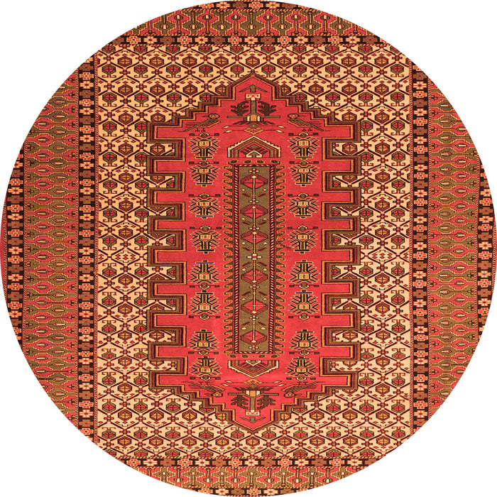 Square Persian Orange Traditional Rug, tr1489org