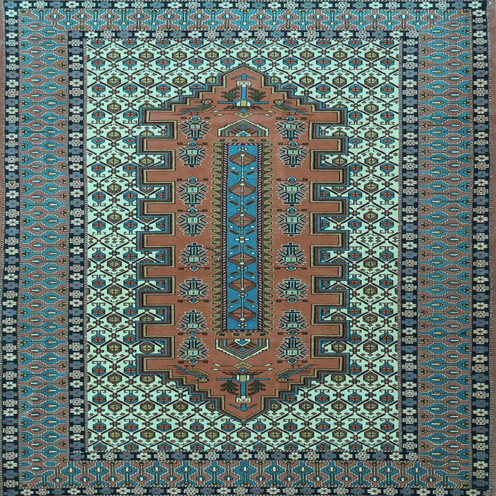 Square Persian Light Blue Traditional Rug, tr1489lblu