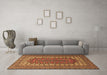 Machine Washable Persian Brown Traditional Rug in a Living Room,, wshtr1489brn