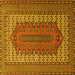 Square Machine Washable Persian Yellow Traditional Rug, wshtr1489yw