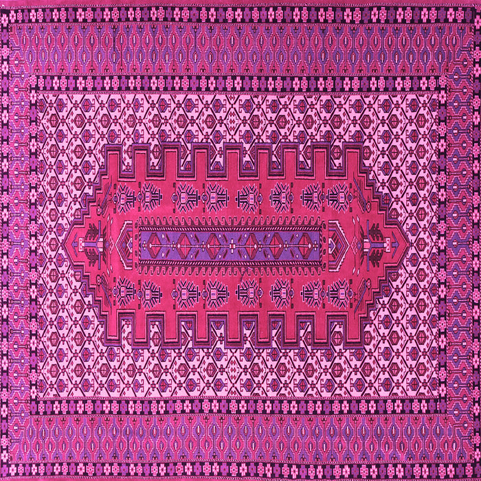 Square Persian Pink Traditional Rug, tr1489pnk