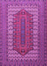 Machine Washable Persian Purple Traditional Area Rugs, wshtr1489pur