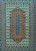 Machine Washable Persian Light Blue Traditional Rug, wshtr1489lblu