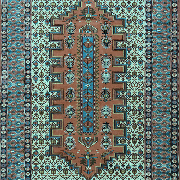Machine Washable Persian Light Blue Traditional Rug, wshtr1489lblu