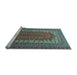 Sideview of Machine Washable Persian Light Blue Traditional Rug, wshtr1489lblu