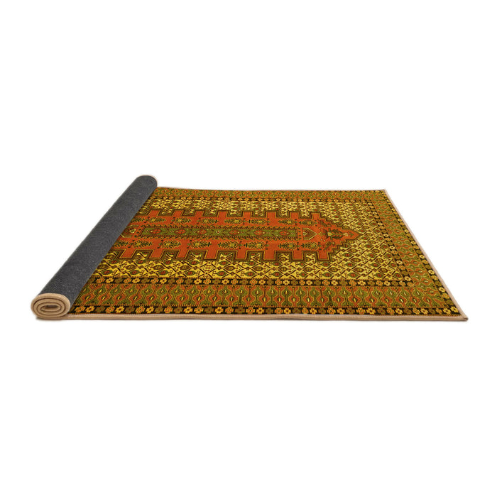 Sideview of Persian Yellow Traditional Rug, tr1489yw