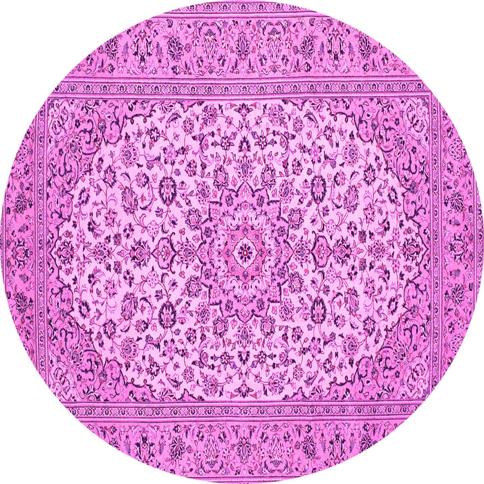 Round Medallion Pink Traditional Rug, tr148pnk