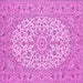 Square Medallion Pink Traditional Rug, tr148pnk