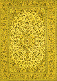 Medallion Yellow Traditional Rug, tr148yw