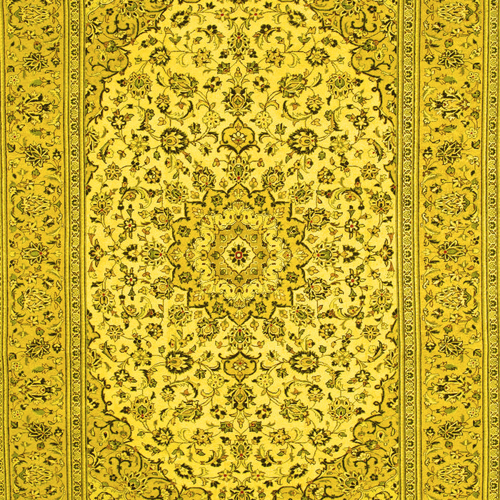 Medallion Yellow Traditional Rug, tr148yw