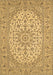 Machine Washable Medallion Brown Traditional Rug, wshtr148brn