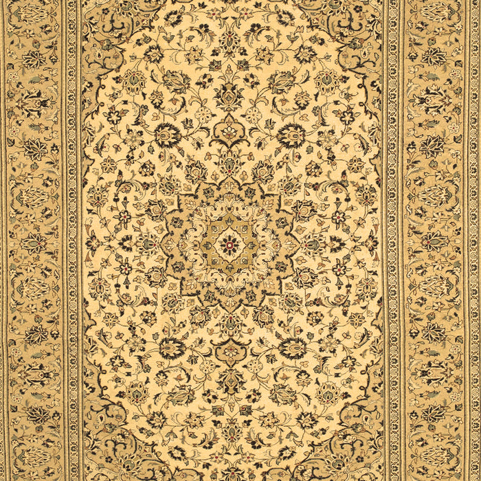 Machine Washable Medallion Brown Traditional Rug, wshtr148brn