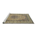 Sideview of Machine Washable Traditional Brown Rug, wshtr149