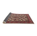 Sideview of Traditional Saffron Red Persian Rug, tr1490