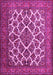 Machine Washable Persian Pink Traditional Rug, wshtr1490pnk