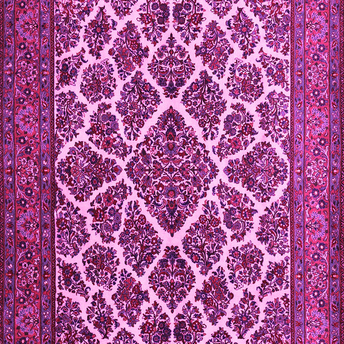 Machine Washable Persian Pink Traditional Rug, wshtr1490pnk