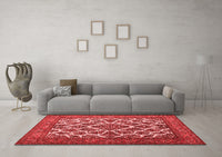 Machine Washable Persian Red Traditional Rug, wshtr1490red