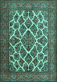 Persian Turquoise Traditional Rug, tr1490turq